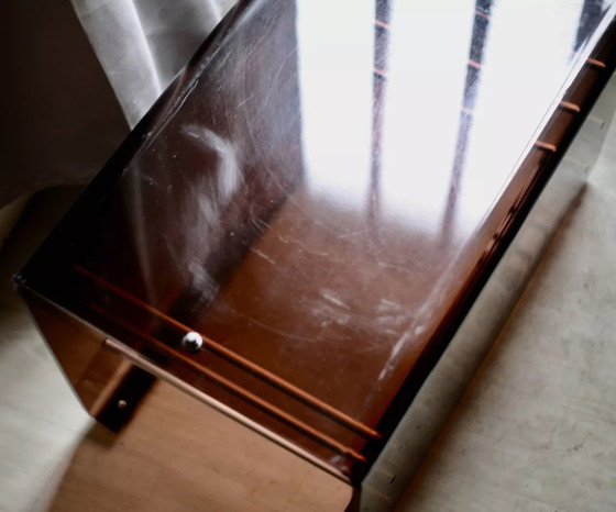 Image 1 of Gerookt plexiglas 70s salontafel