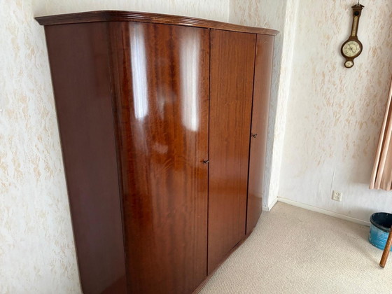 Meubles de chambre antiques (armoire + coiffeuse), Bois, Verre, Marron (photo 2 sur 6)