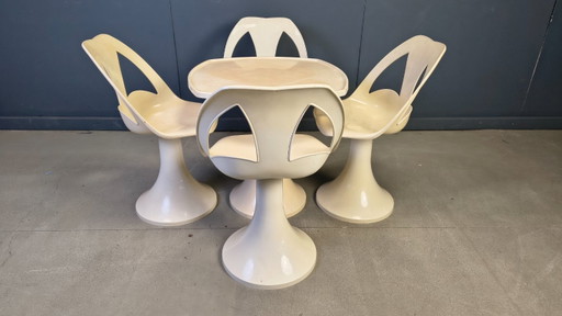 Set da pranzo in stile era spaziale, anni '60 – eetkamerset, Other