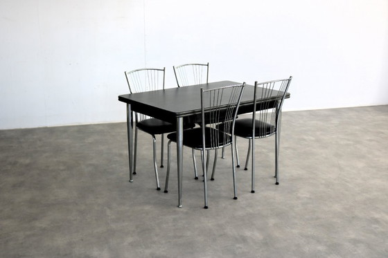 Image 1 of 4x vintage eetkamerstoelen 