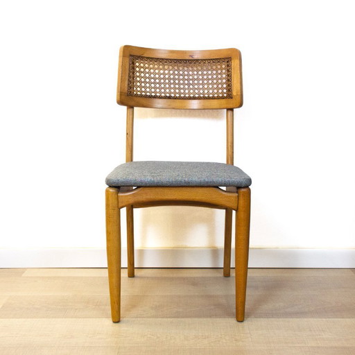 Mid Century Esszimmerstühle, Spanien, 1950er Jahre, Satz von 4