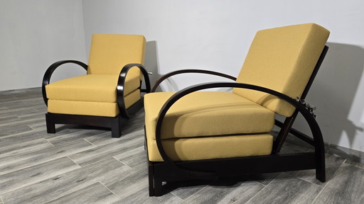 Poltrone Art Déco di Jindrich Halabala