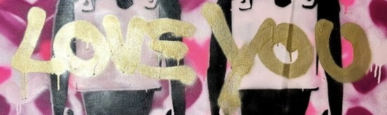 Image 1 of Timo Wedell (1994) – Flitterwochen Like Banksy – XL Original Artwork