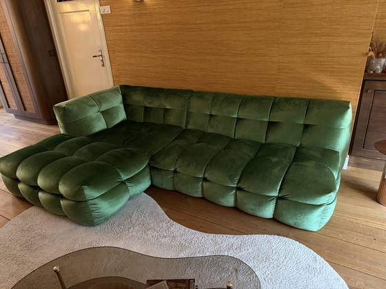Image 1 of Divano in velluto verde della Dutch Sofa Company