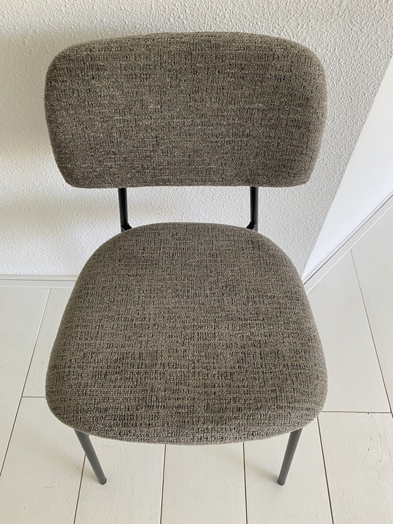 Image 1 of Juego de 4 sillas de comedor – bouclé gris