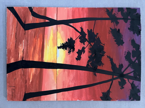 Image 1 of Gouache et Encre sur papier naturel 250g.  30x21cm. 