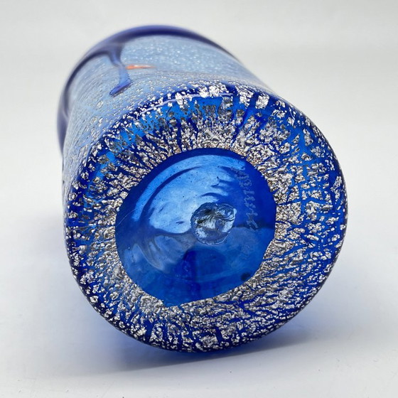 Murano Art Glass Tumbler / Vase – Silver Leaf & Murrines – Hand-blown – Glass & Decanter (photo 10 of 20)