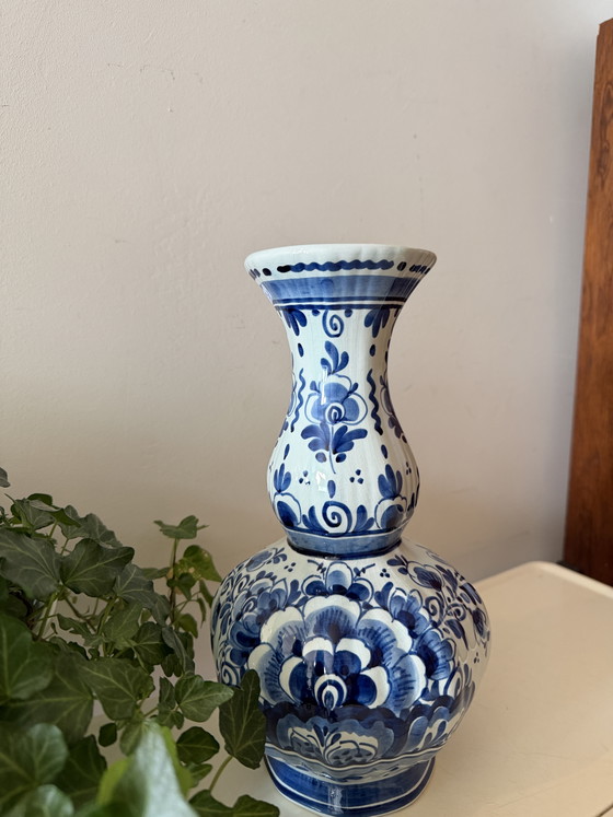 Image 1 of Vase bleu de Delft peint à la main
