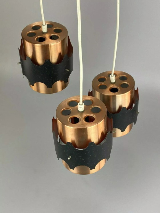 Image 1 of Lampada da soffitto anni '60 e '70, lampada a cascata, design spaziale in metallo