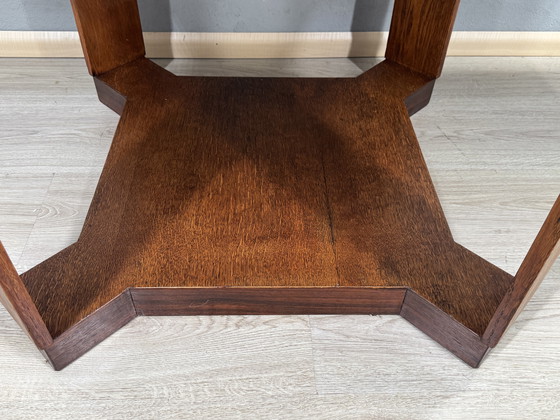 Image 1 of Tavolino della Scuola di Amsterdam - Art Déco (circa 1900-1920) - con lati allungabili