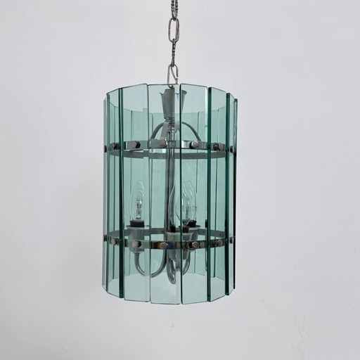 Mid-century Veca glazen hanglamp, jaren 70, Italië