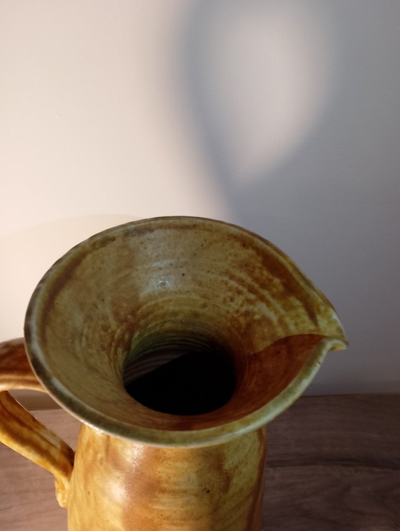 Image 1 of Grande brocca artistica di Bouffioulx, firmata Dubois, Belgio