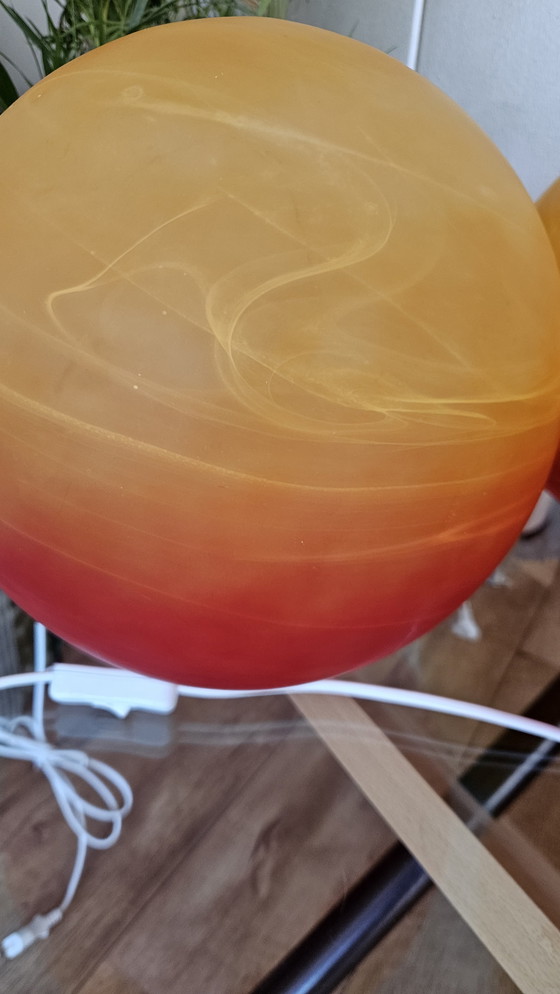 Image 1 of 2 grote Marslampen van Honsel 30cm van glas