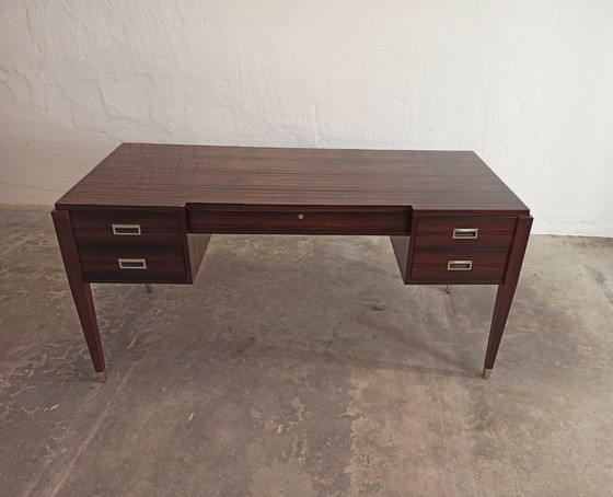 Image 1 of Bureau vintage de style Art déco en ébène de Macassar