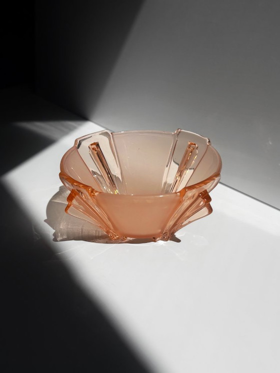 Bol en verre Stölzle Art Déco Rosalin no. 19250, Heřmanova Huť, années 1930 – Objets déco, Glass (photo 5 of 5)