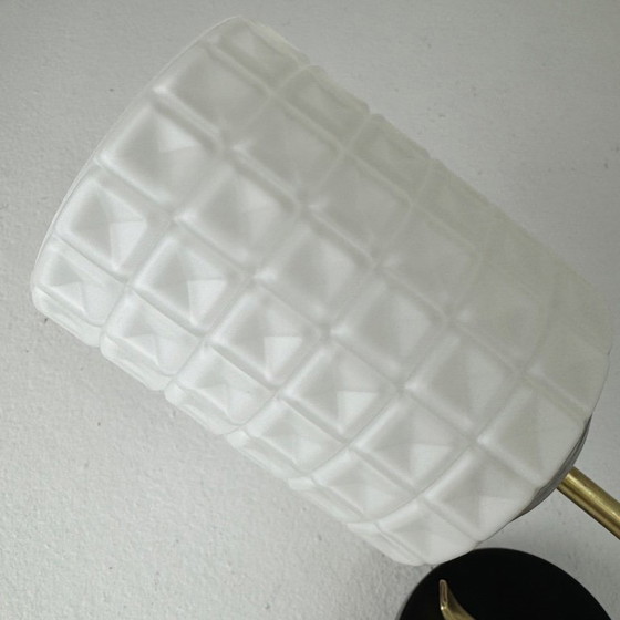 PAAR VINTAGE DUBBELE OPALIJNEN WANDLAMPEN UIT DE JAREN 1950 – Glass (photo 4 of 15)