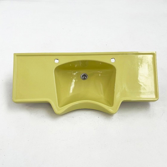 Image 1 of Large Vintage Pistachio Sink, 1980s