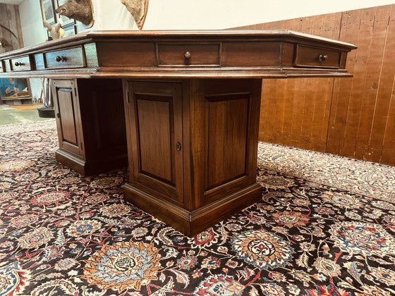 Tavolo da riunione classico inglese con sedie – Set da pranzo, Tessile, Legno (photo 8 of 23)