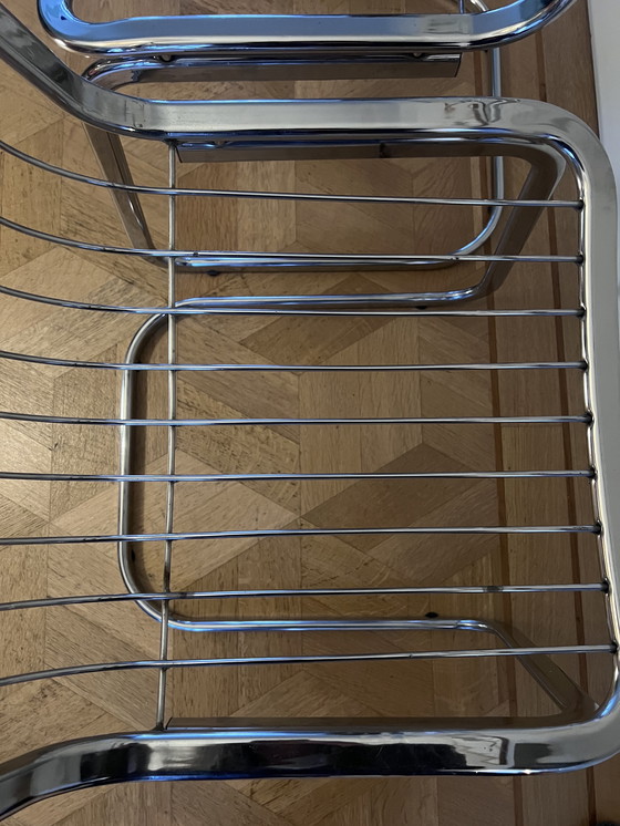 Image 1 of Chaises vintage en acier chromé (2 pièces)
