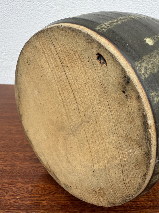 Image 1 of Stoneware Vase with Drips, Jean Pointu Style