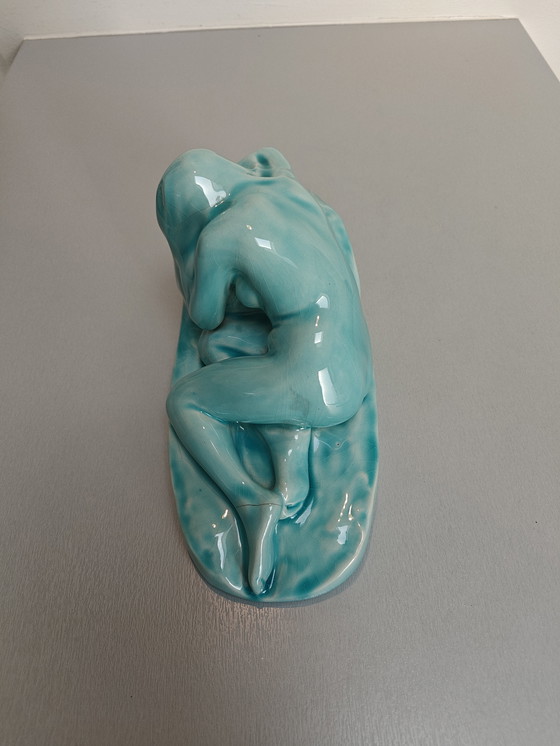 Image 1 of Figurine en céramique Zsolnay turquoise