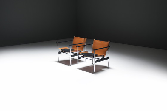 Image 1 of Superbe paire de fauteuils Pollock en cuir par Charles Pollock pour KNOLL Int.