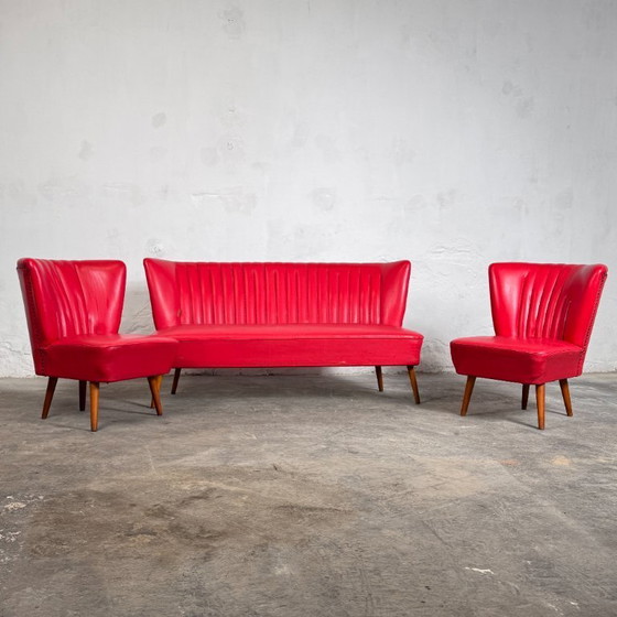 Image 1 of Ungarisches „Sky“-Sofa mit 2 passenden Sesseln, 1960er Jahre – Mid-Century Modern Set