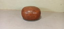 Vintage Leren Poef, Cognac, Rond