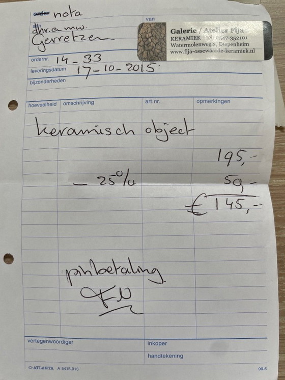 Image 1 of Oggetto d'arte in ceramica