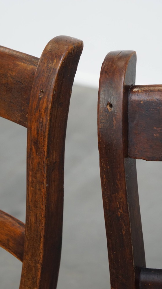 Image 1 of 8 x Antique English Oxford dining/kitchen chair