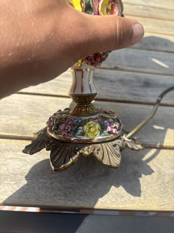 Image 1 of Vintage Italian lamp, Capodimonte style