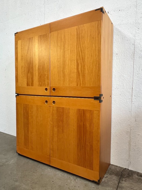 Image 1 of Buffet/armoire haute vintage, en bois de hêtre, Ibisco, Italie, années 1970