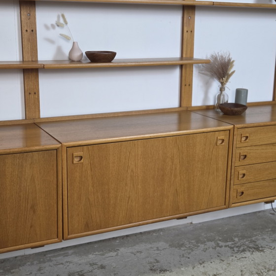 Image 1 of Vintage Danish teak wall system 1960s bookcase Danish