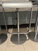 Set mit 4 La Palma Barhockern aus Edelstahl