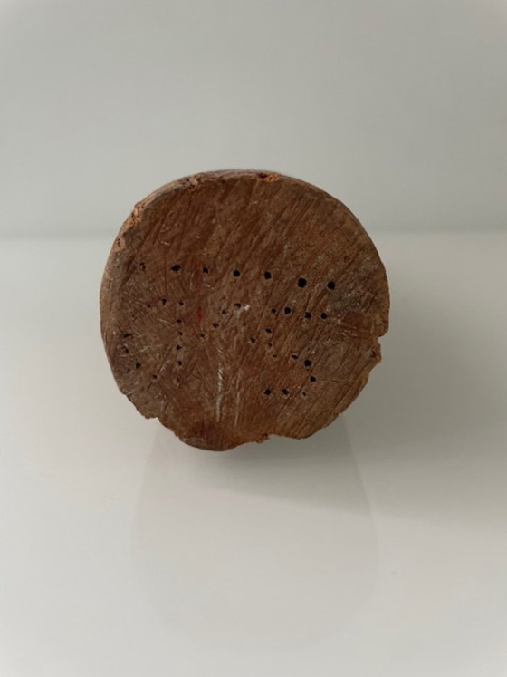 Image 1 of Figurine vintage en bois sculpté, de style primitif et expressif