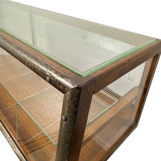 Vintage Winkelvitrine van ESMÉ, Vitrinekasten, Hout, Glas, Bruin (foto 4 van 14)