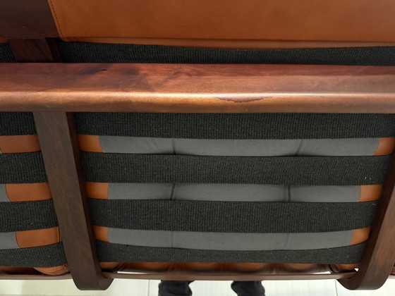 Image 1 of Coja Culemborg rosewood and leather three-seater sofa 1970s