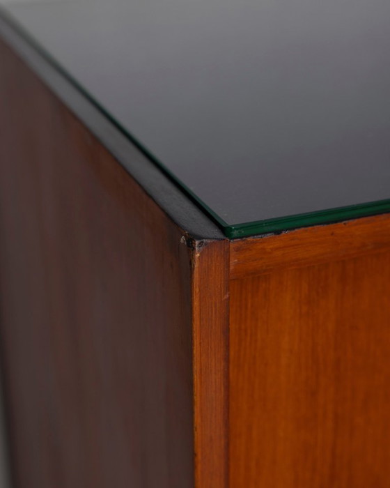 Image 1 of Buffet vintage en bois et verre, design italien des années 1960