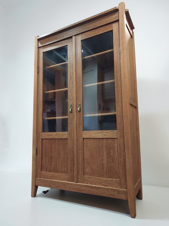 Image 1 of antieke boekenkast servieskast Art Deco