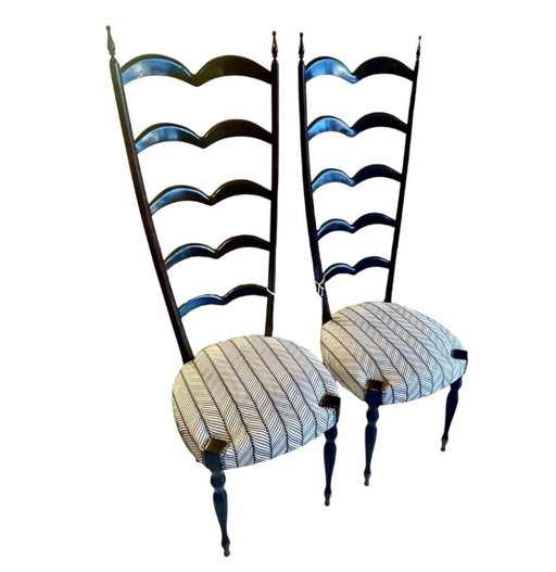 Ensemble de chaises à échelles Paolo Buffa, Italie 1950s