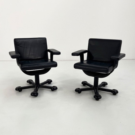 Sedia da ufficio girevole 'Mix' di Afra & Tobia Scarpa per Molteni, anni '70 – Sedie da ufficio, Leather (photo 6 of 10)