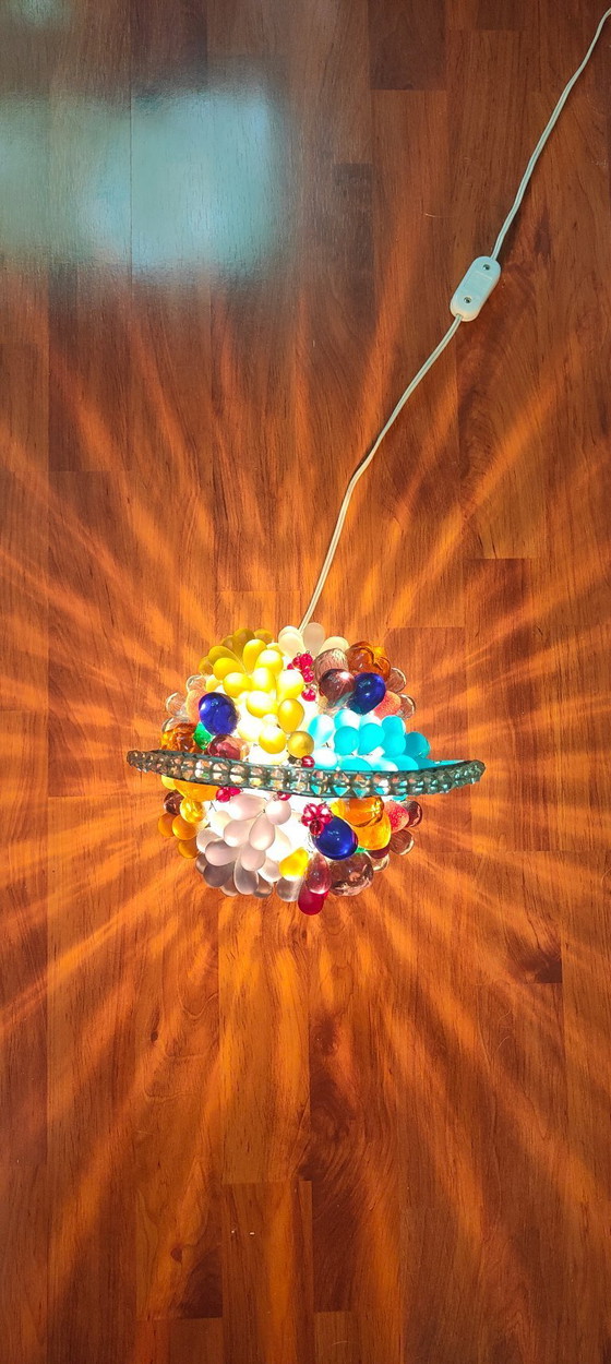 Image 1 of Tschechische Art Deco Obstkorb Lampe