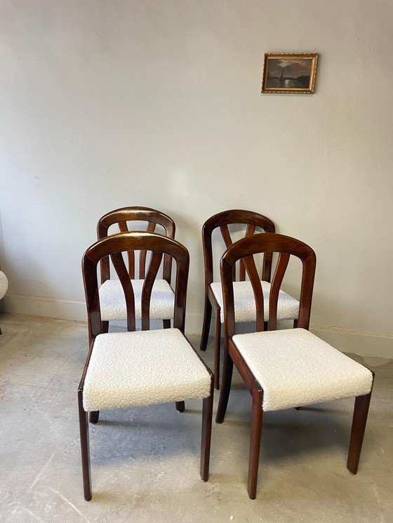 Image 1 of 4 chaises de salle à manger vintage