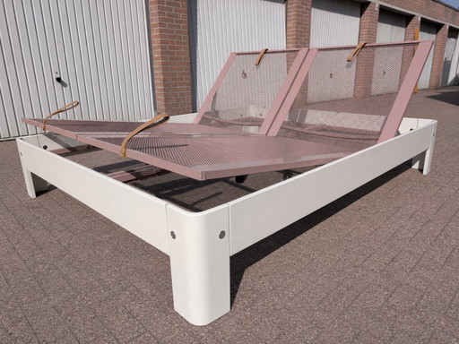 Auping Auronde 160 X 200 Wit Design Klassieker Verstelbaar – tweepersoonsbedden, Metal, Wood