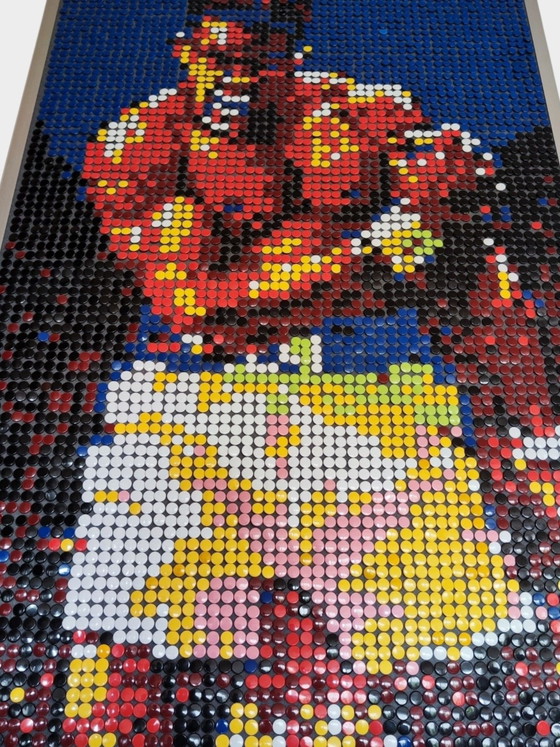 Muhammad Ali / Cassius Clay / Pop Art / Mosaico Pixel Art – Decorazioni murali, Metallo, Plastica (photo 3 of 9)