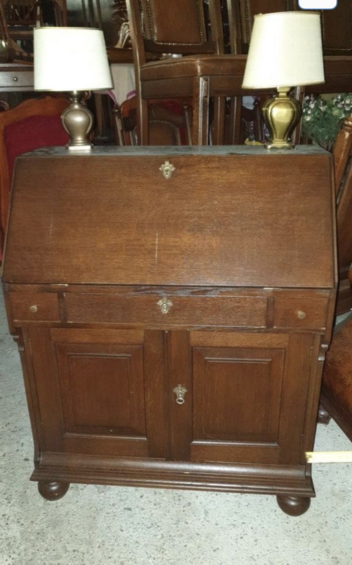 Solid Oak Secretary