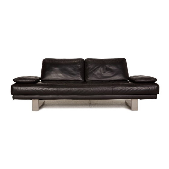 Divano Rolf Benz 6600 in pelle nera. Ottime condizioni, Divani 2 posti, Metallo, Nero, Modern (foto 4 di 7)