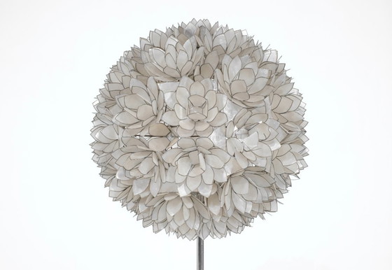 Image 1 of Lámpara de pie de nácar de Rausch, Alemania, década de 1960.