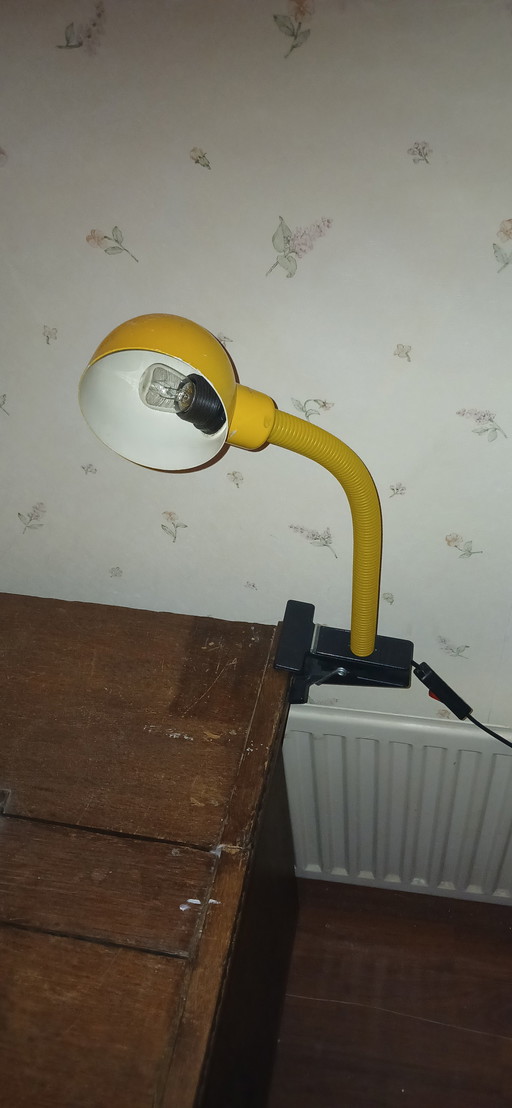 Vintage desk lamp with clamp-resistant and flexible gooseneck