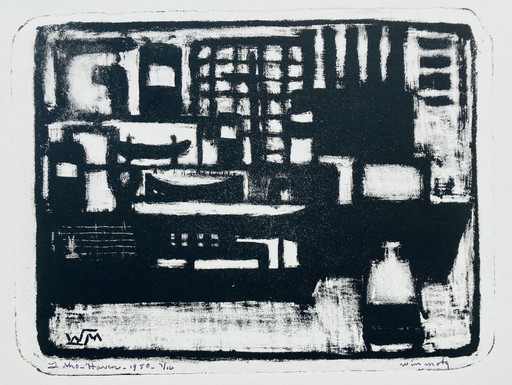 Wim Motz - Vintage Litho - 1950 - Port
